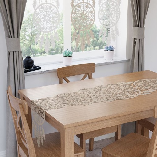 ALIA Bieżnik żakardowy gotowy, łapacz snów, szerokość 44 x wysokość 224cm, kolor naturalny/beż