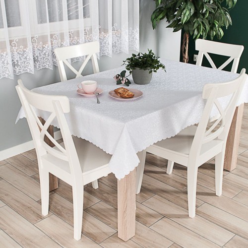 FLORA Bieżnik wodoodporny, 90x160cm, kolor biały