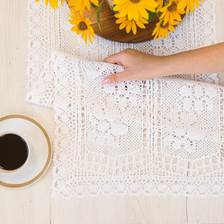 INESS Bieżnik ażurowy, szerokość 40 x wysokość 140cm, kolor biały