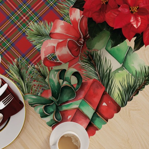 PREZENTY Bieżnik NINA WODOODPORNA, 38x140cm, kolor czerwony