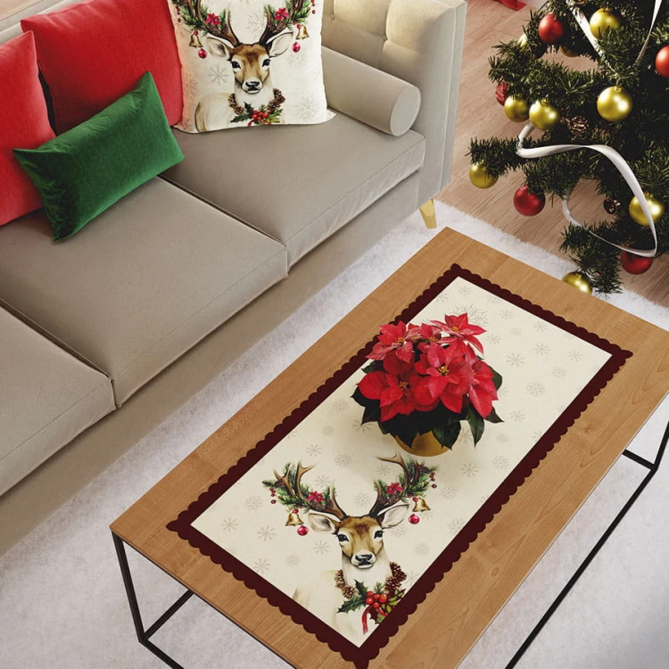 VINTAGE JELONEK Bieżnik NINA WODOODPORNA, 50x100cm, kolor beżowy