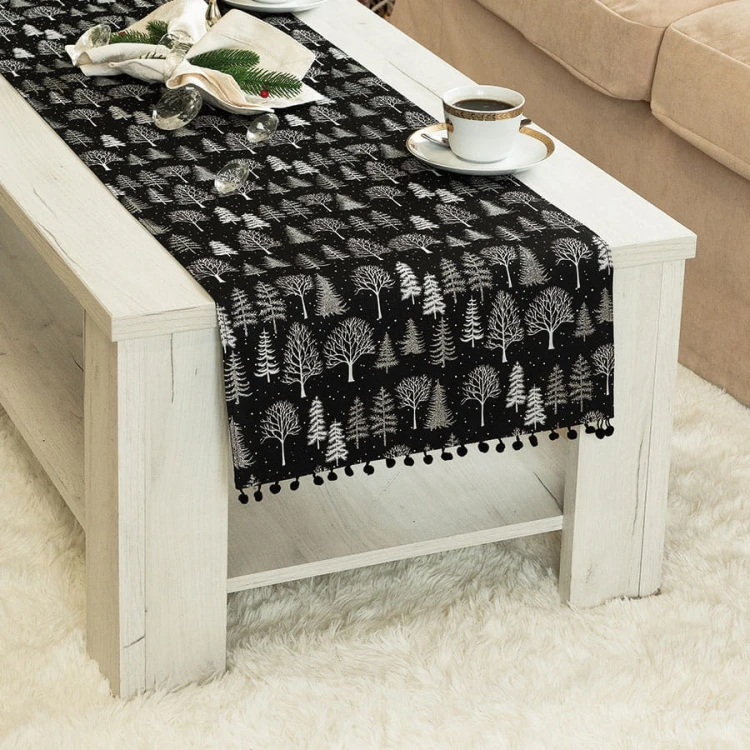 ZIMOWA MAGIA Bieżnik, szerokość 40cm x wysokość 140cm, kolor czarny