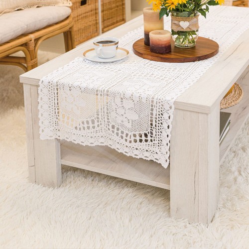 INESS Bieżnik ażurowy, szerokość 60 x wysokość 120cm, kolor biały