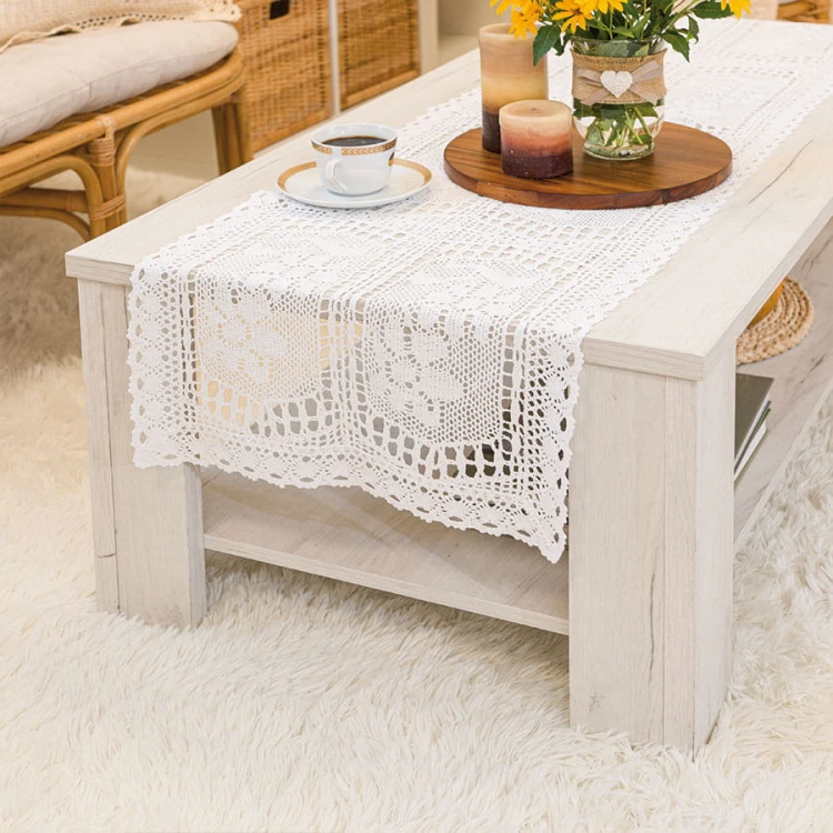 INESS Bieżnik ażurowy, szerokość 60 x wysokość 120cm, kolor biały