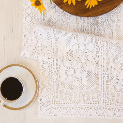 INESS Bieżnik ażurowy, szerokość 60 x wysokość 120cm, kolor biały