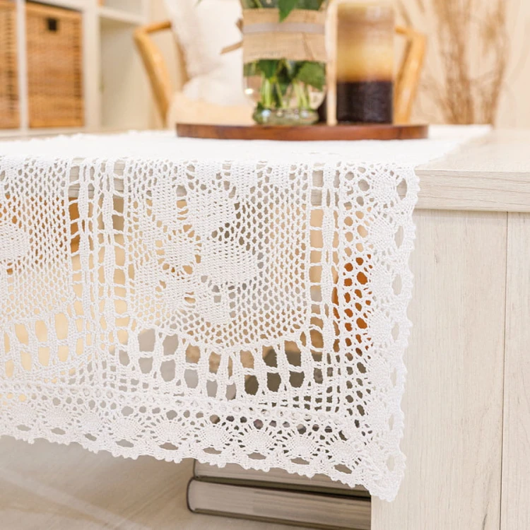 INESS Bieżnik ażurowy, szerokość 60 x wysokość 120cm, kolor biały