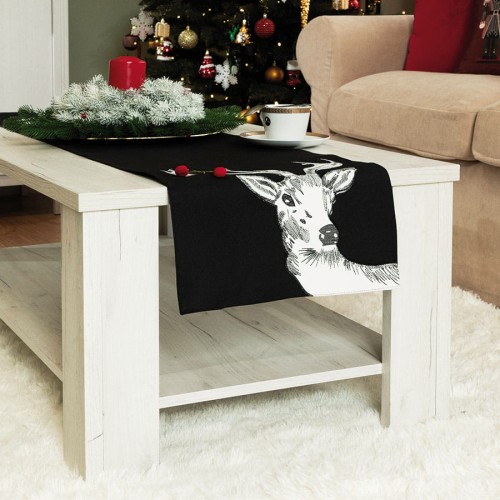 RUDOLF Bieżnik, szerokość 35cm x wysokość 140cm, kolor czarny