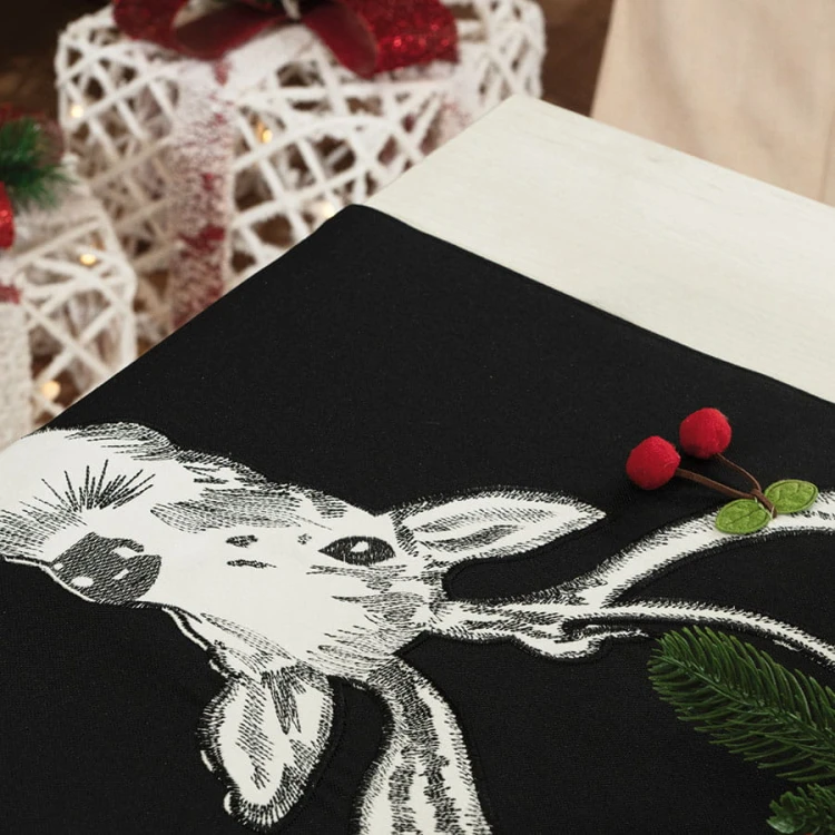 RUDOLF Bieżnik, szerokość 35cm x wysokość 140cm, kolor czarny