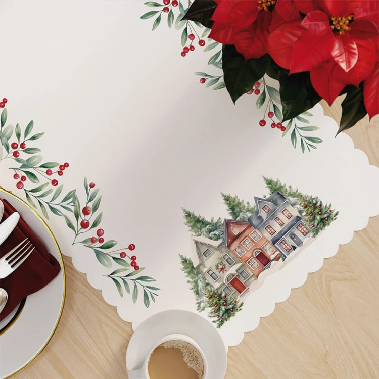 ZIMOWE MIASTECZKO Bieżnik NINA WODOODPORNA, 60x120cm, kolor wielokolorowy