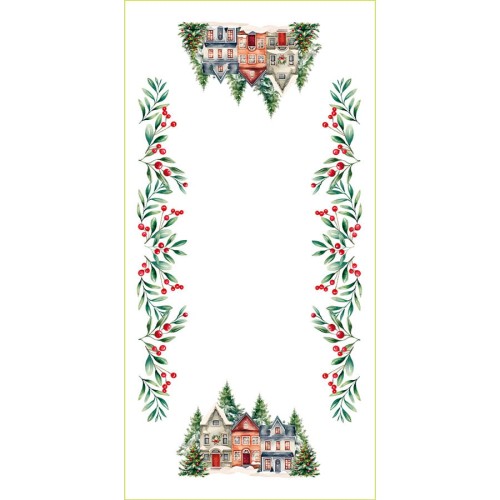 ZIMOWE MIASTECZKO Bieżnik NINA WODOODPORNA, 60x120cm, kolor wielokolorowy