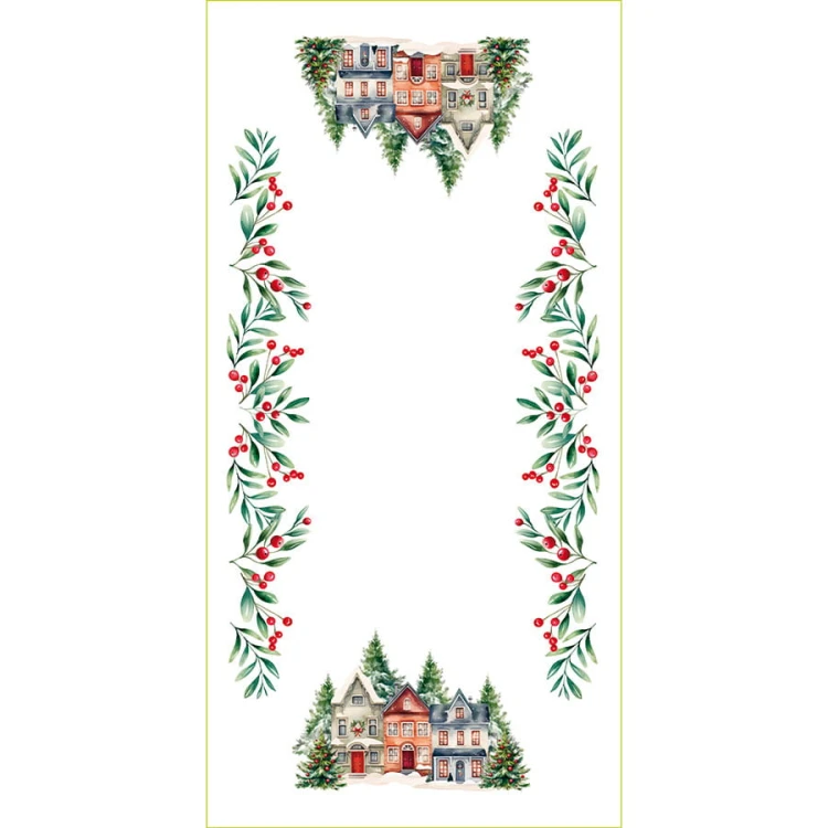 ZIMOWE MIASTECZKO Bieżnik NINA WODOODPORNA, 60x120cm, kolor wielokolorowy