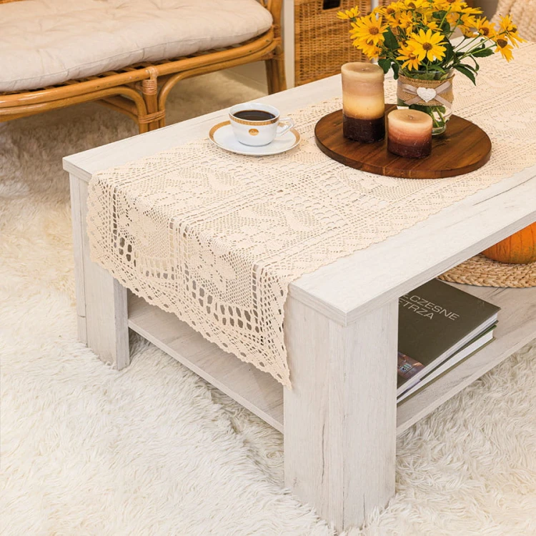 INESS Bieżnik ażurowy, szerokość 40 x wysokość 140cm, kolor kremowy