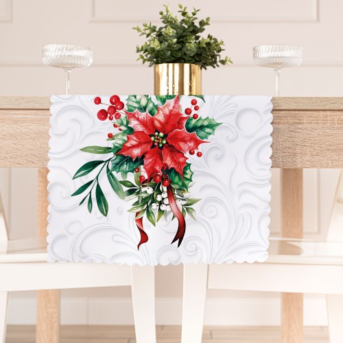 GWIAZDA BETLEJEMSKA Bieżnik NINA WODOODPORNA, 38x140cm, kolor biały