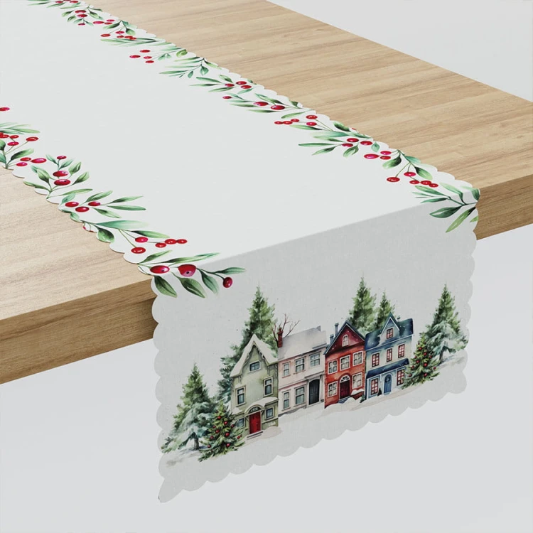 ZIMOWE MIASTECZKO Bieżnik NINA WODOODPORNA, 38x160cm, kolor wielokolorowy