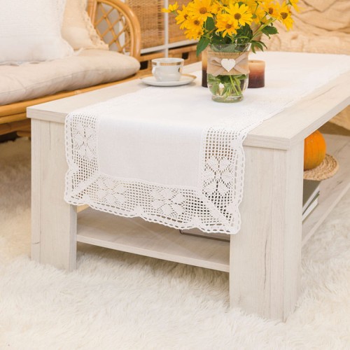RACHELA Bieżnik z ażurem, szerokość 60 x wysokość 120cm, kolor biały