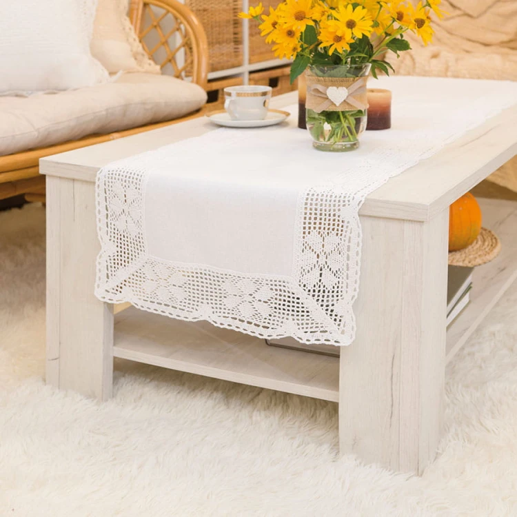 RACHELA Bieżnik z ażurem, szerokość 60 x wysokość 120cm, kolor biały