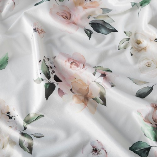 LANOSA Bieżnik wodoodporny VELVET, 40x160cm, kolor różowy