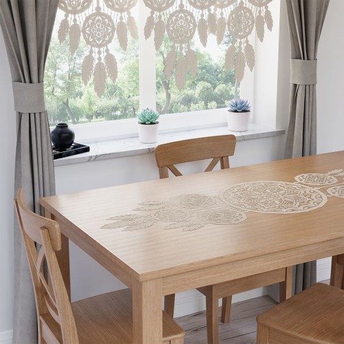 LEA Bieżnik żakardowy gotowy, łapacz snów, szerokość 45 x wysokość 155cm, kolor naturalny/beż