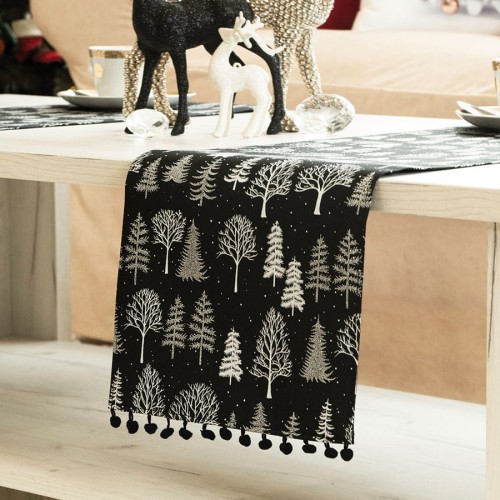 ZIMOWA MAGIA Bieżnik, szerokość 24cm x wysokość 90cm, kolor czarny