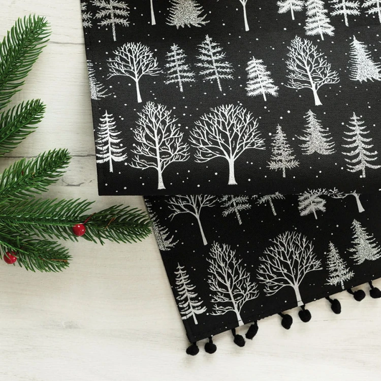 ZIMOWA MAGIA Bieżnik, szerokość 24cm x wysokość 90cm, kolor czarny