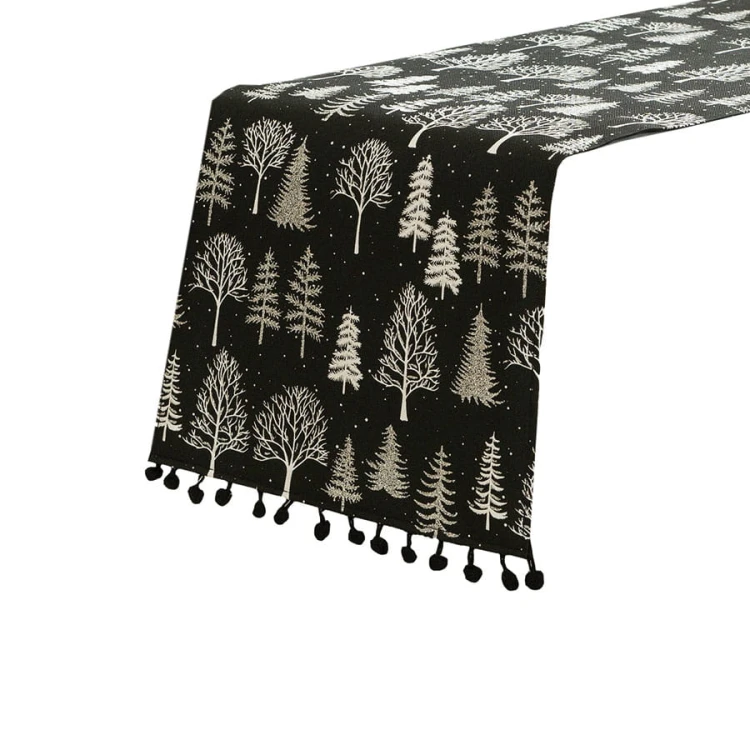ZIMOWA MAGIA Bieżnik, szerokość 24cm x wysokość 90cm, kolor czarny