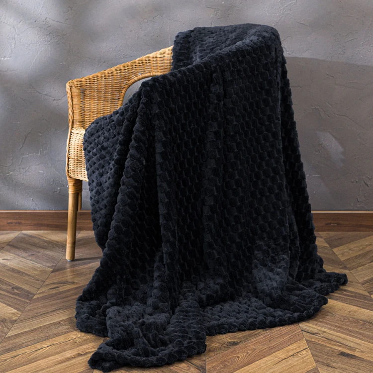 MIKOS koc dekoracyjny, rozmiar 160x200cm, kolor 006 czarny MIKOS0/KOD/006/160200/1