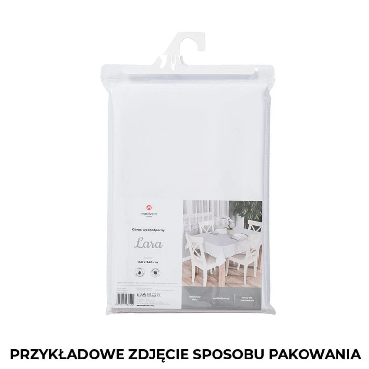 MIJA Bieżnik wodoodporny, 90x160cm, kolor biały