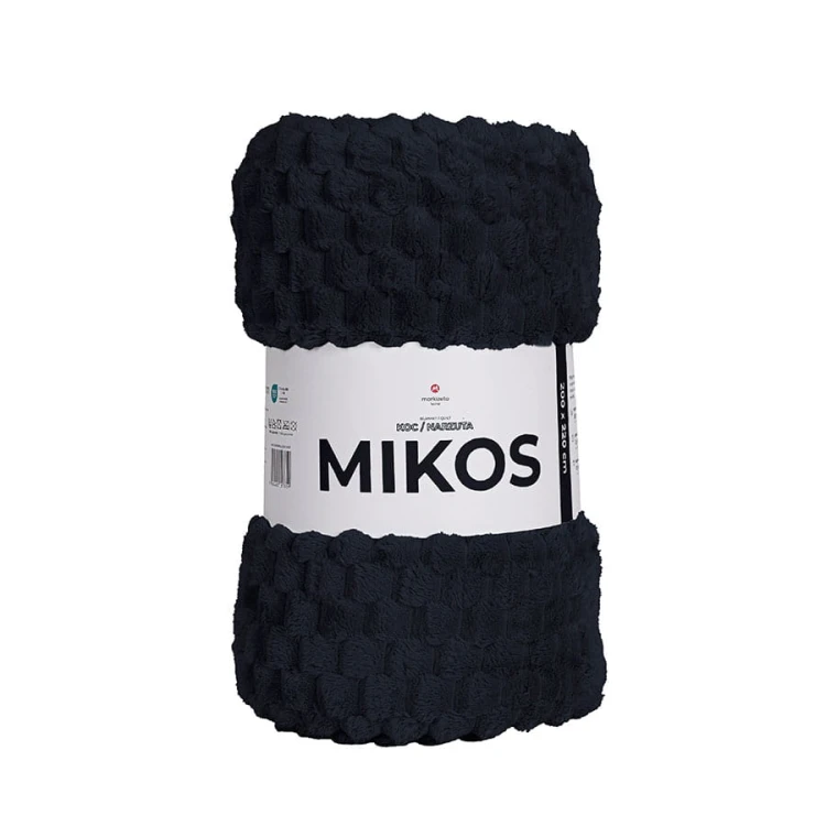 MIKOS koc dekoracyjny, rozmiar 160x200cm, kolor 006 czarny MIKOS0/KOD/006/160200/1