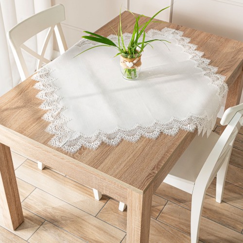 SERENA Serweta z gipiurą, szerokość 85cm x wysokość 85cm, kolor biały