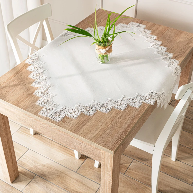 SERENA Serweta z gipiurą, szerokość 85cm x wysokość 85cm, kolor biały