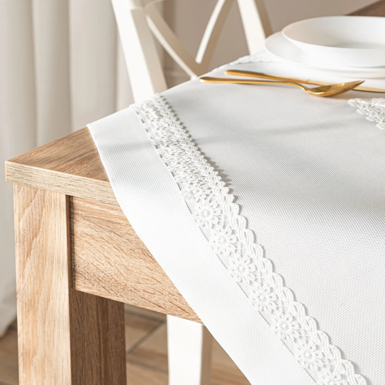 MODENA Serweta z gipiurą, szerokość 85cm x wysokość 85cm, kolor  biały