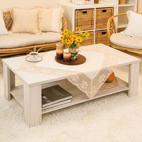 RACHELA Serweta z ażurem, szerokość 85 x wysokość 85cm, kolor  kremowy