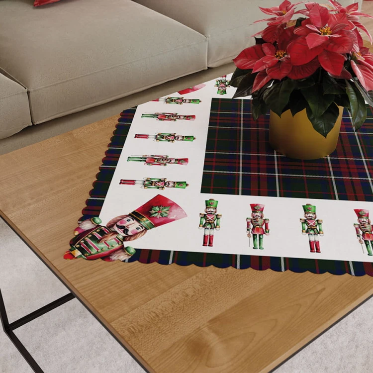 DZIADKI DO ORZECHÓW Serweta NINA WODOODPORNA, 79x79cm, kolor  zielony