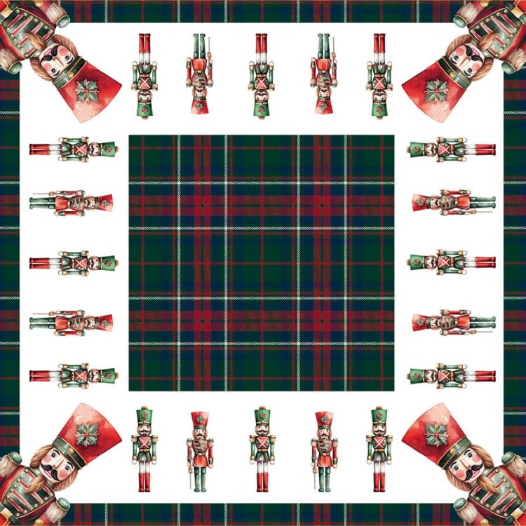 DZIADKI DO ORZECHÓW Serweta NINA WODOODPORNA, 79x79cm, kolor  zielony