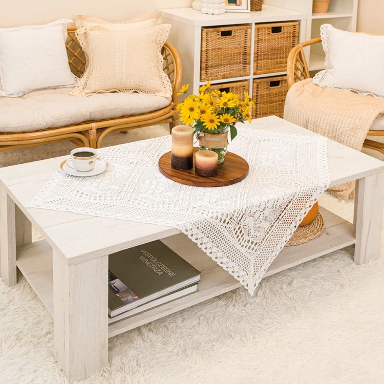 INESS Serweta ażurowa, szerokość 85 x wysokość 85cm, kolor biały