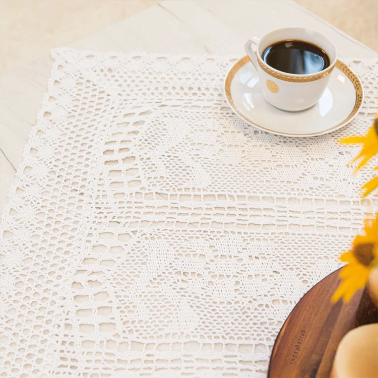 INESS Serweta ażurowa, szerokość 85 x wysokość 85cm, kolor biały