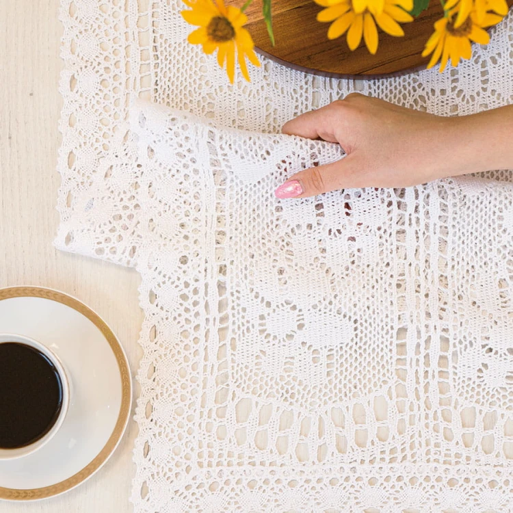 INESS Serweta ażurowa, szerokość 85 x wysokość 85cm, kolor biały