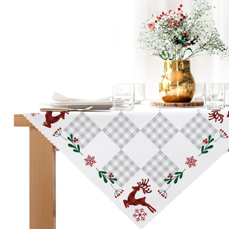 KRATA PATCHWORK Serweta NINA WODOODPORNA, 80x80cm, kolor biały