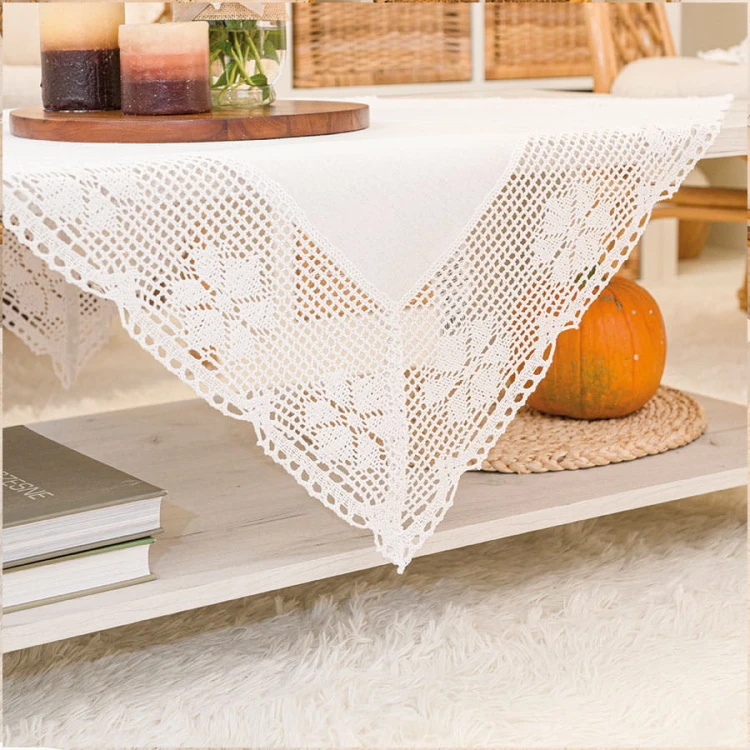 RACHELA Serweta z ażurem, szerokość 85 x wysokość 85cm, kolor biały