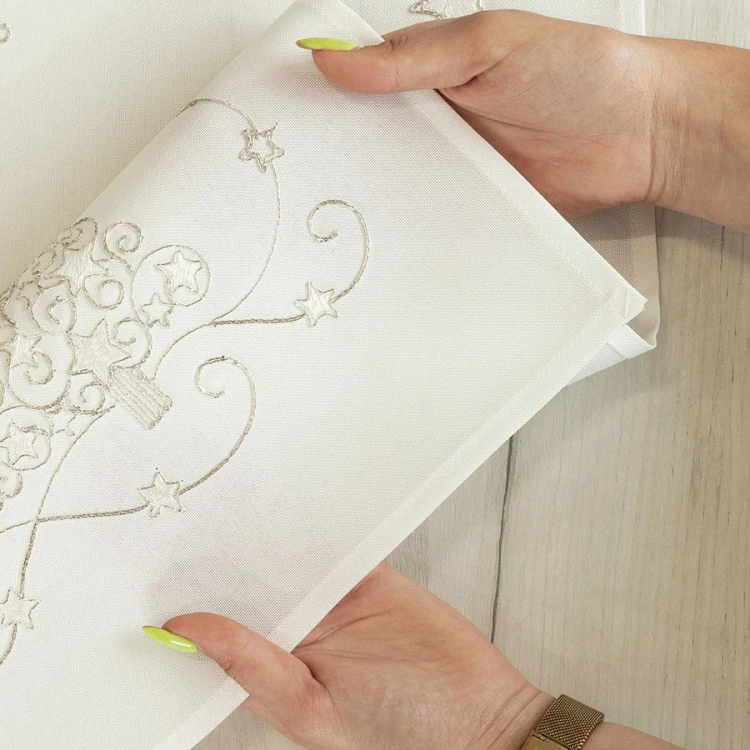 ŚWIĄTECZNY BLASK Serweta, szerokość 85cm x wysokość 85cm, kolor biały