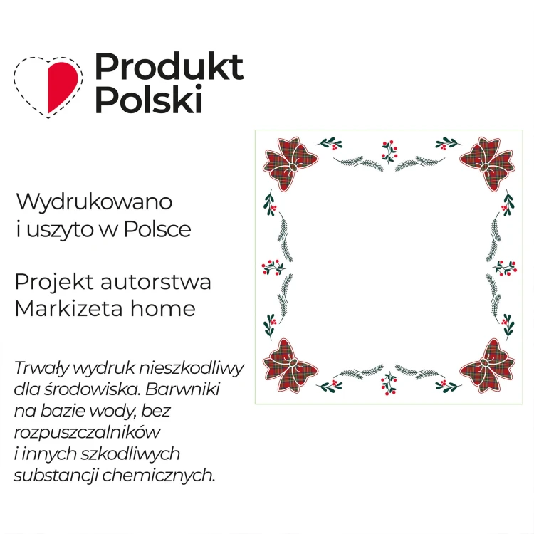 KOKARDA SZKOTI Serweta NINA WODOODPORNA, 80x80cm, kolor biały