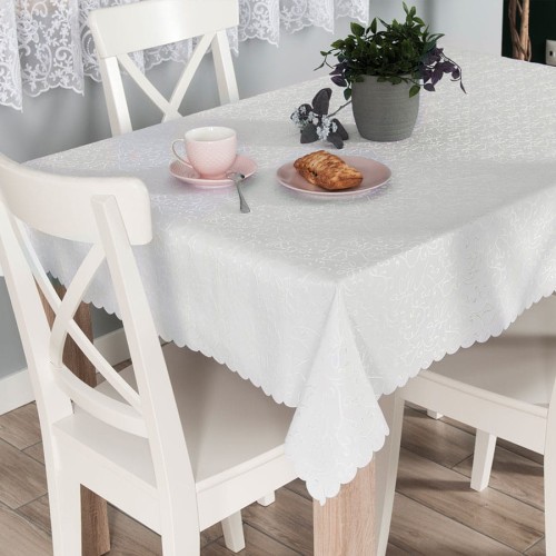 FLORA Obrus wodoodporny, 140x180cm, kolor kremowy