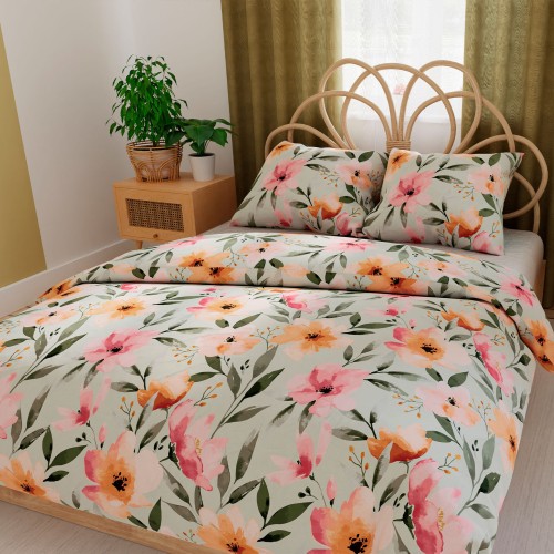 FLORALIS Komplet pościeli z bawełny satynowej 220x200cm