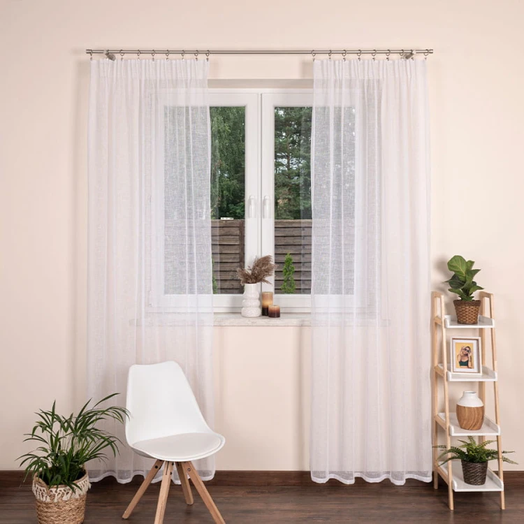 INEZ Firanka gotowa, szerokość 145 x wysokość 245cm, kolor biały