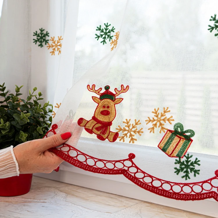 Zazdrostka haftowana, wysokość 50cm, kolor  biały