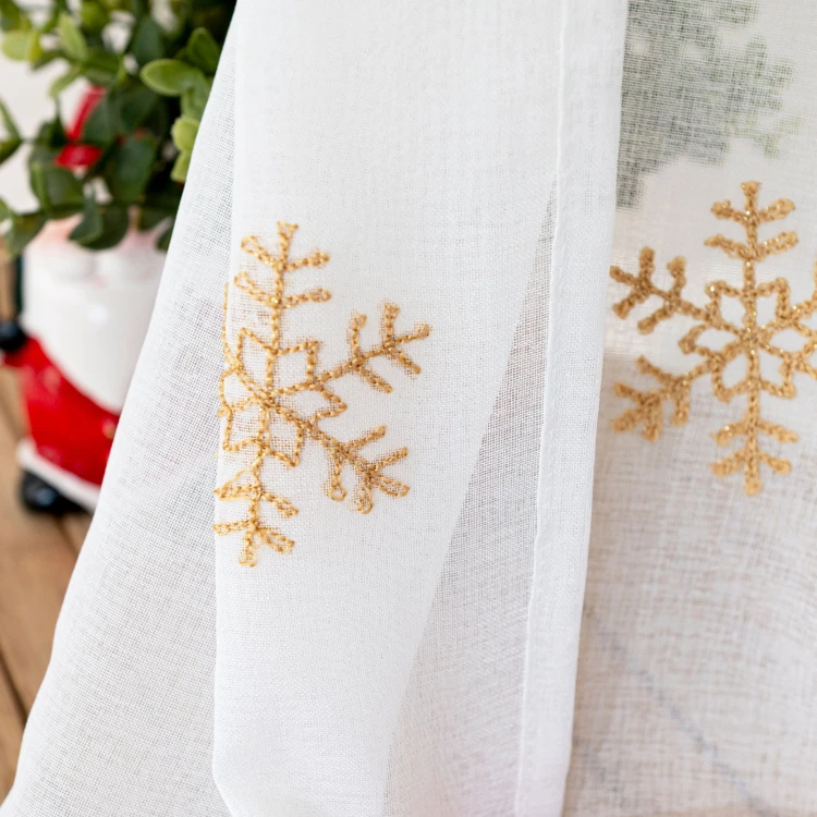 NOELLE Firanka haftowana, wysokość 280cm, kolor biały