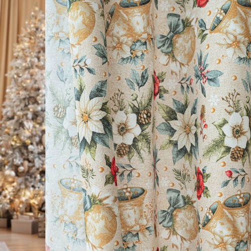 ŚWIĘTA Tkanina dekoracyjna świąteczna, szerokość 140cm