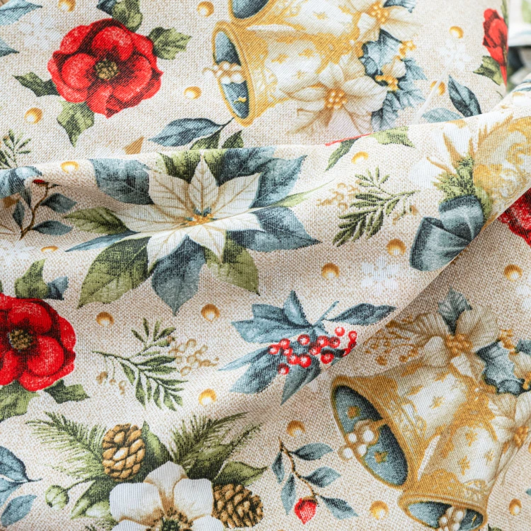 ŚWIĘTA Tkanina dekoracyjna świąteczna, szerokość 140cm