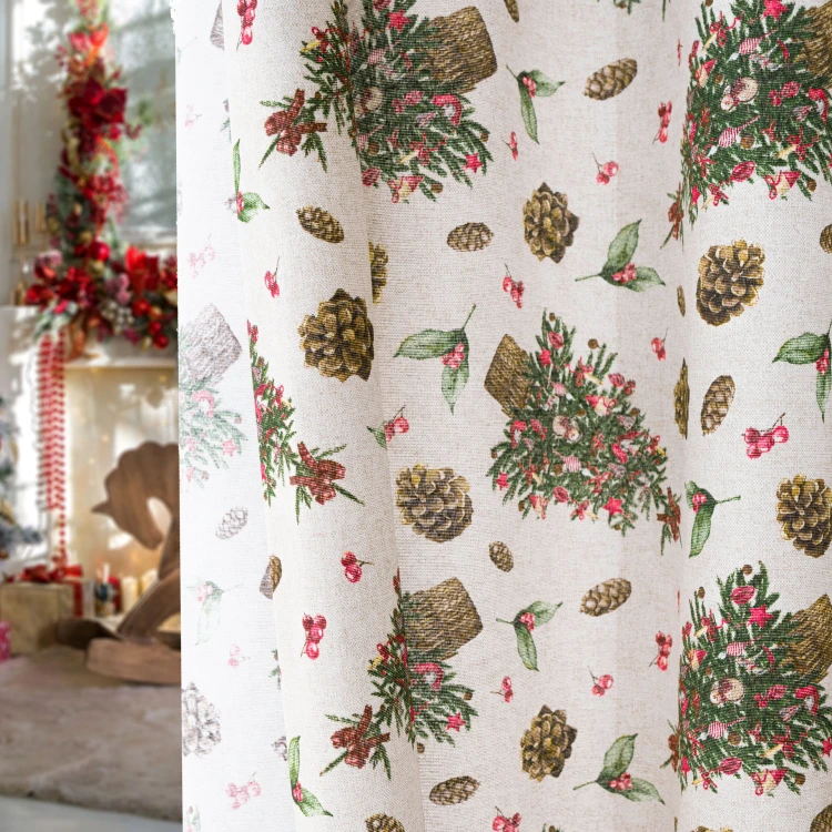 ŚWIĘTA Tkanina dekoracyjna świąteczna, szerokość 140cm