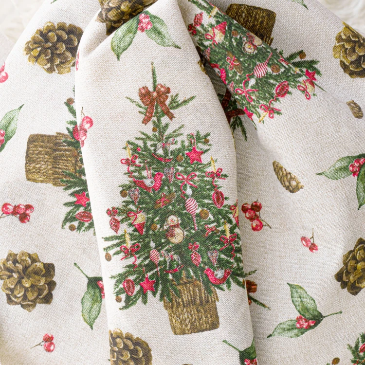 ŚWIĘTA Tkanina dekoracyjna świąteczna, szerokość 140cm